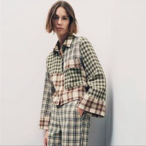 Zara plaid top